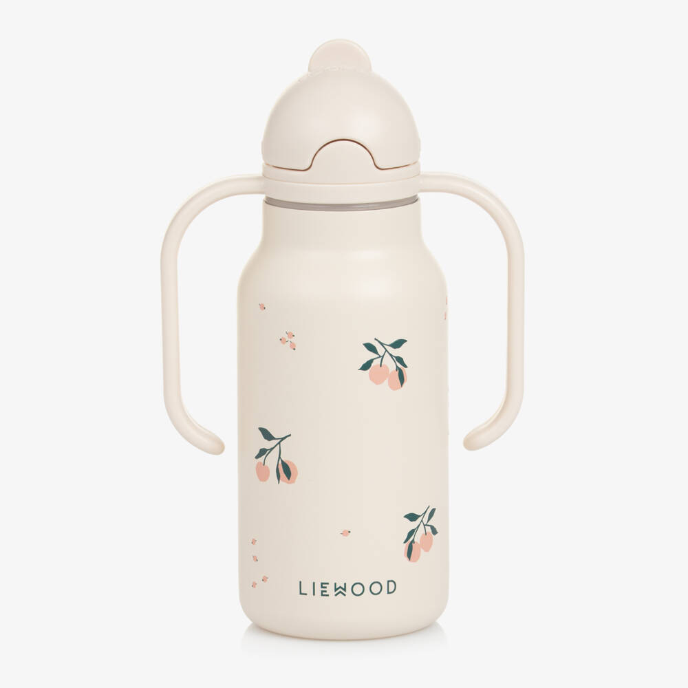 Liewood-Ivory Peach Print 2-Handle Bottle (250ml) | Childrensalon