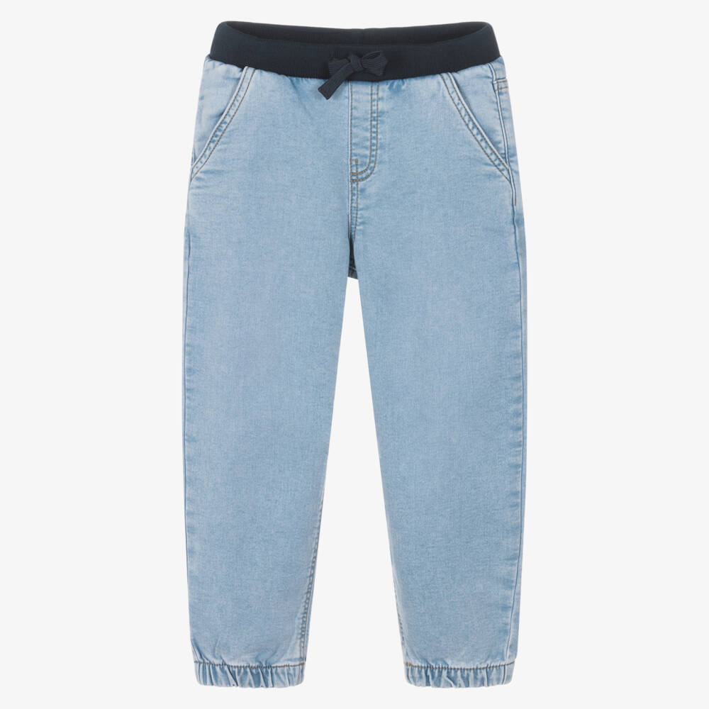 Mayoral-Boys Light Blue Denim Jogger Jeans | Childrensalon