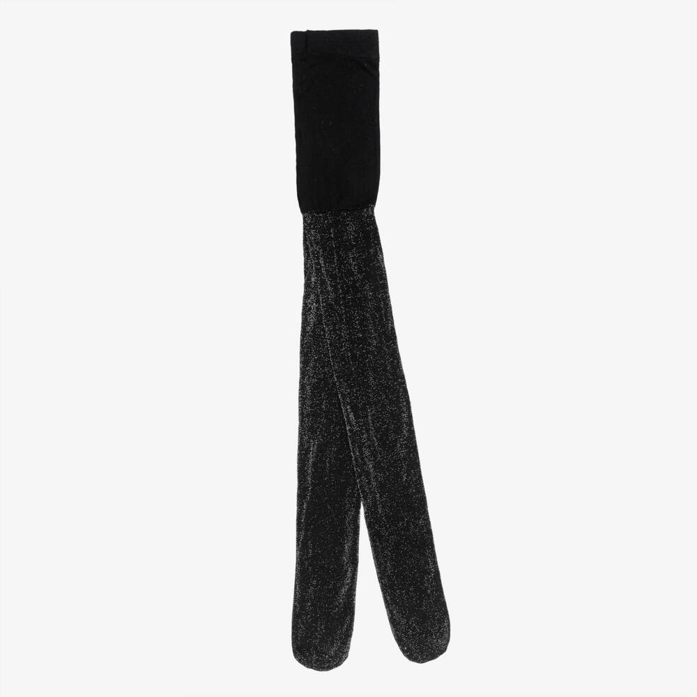 Mayoral-Girls Black Shimmery Lurex Tights | Childrensalon