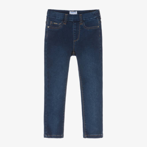 Mayoral-Girls Blue Skinny Denim Jeggings | Childrensalon