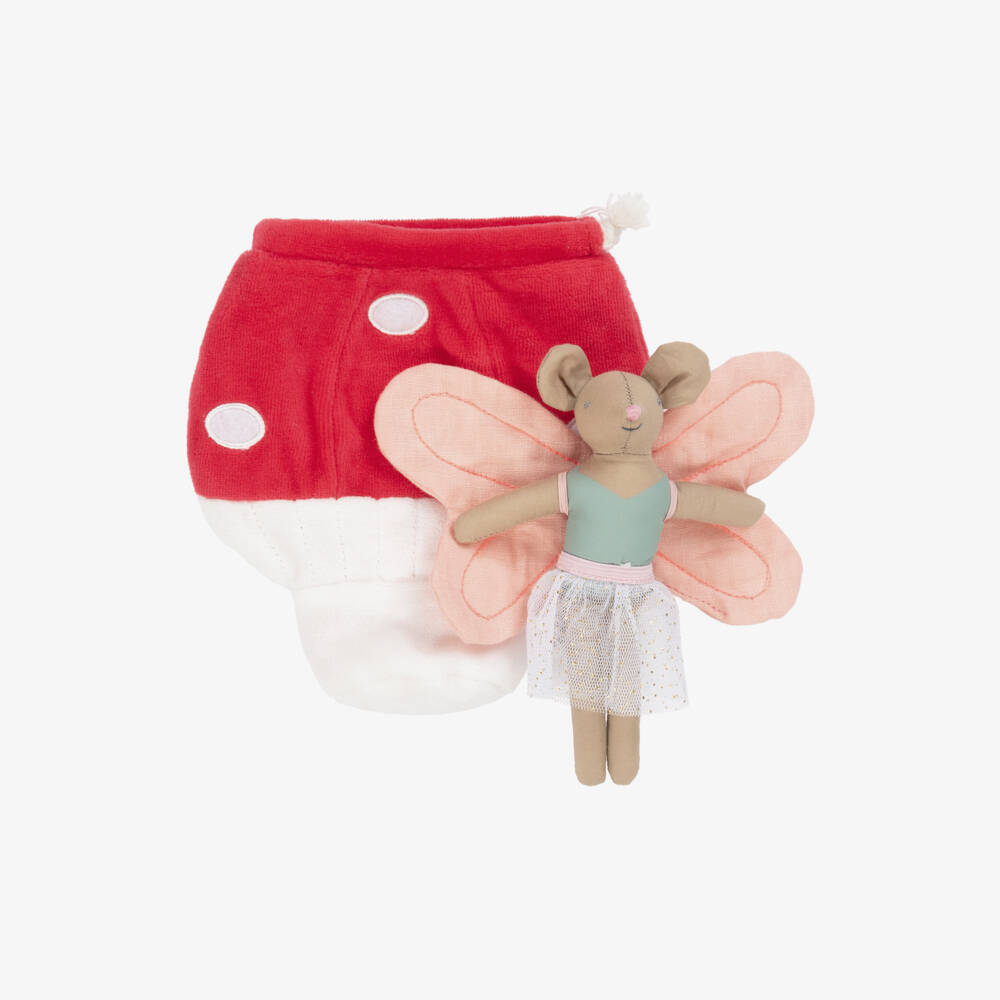 Meri Meri-Girls Fairy Mouse Doll & Mushroom Pouch Set (15cm) | Childrensalon