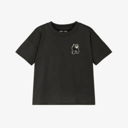 Mini Rodini-Ivory & Blue Organic Cotton Sweatshirt with Panther Prints | Childrensalon
