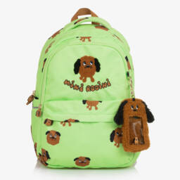 Mini Rodini-Pale Green Cotton Sweatshirt with Dog Patch | Childrensalon