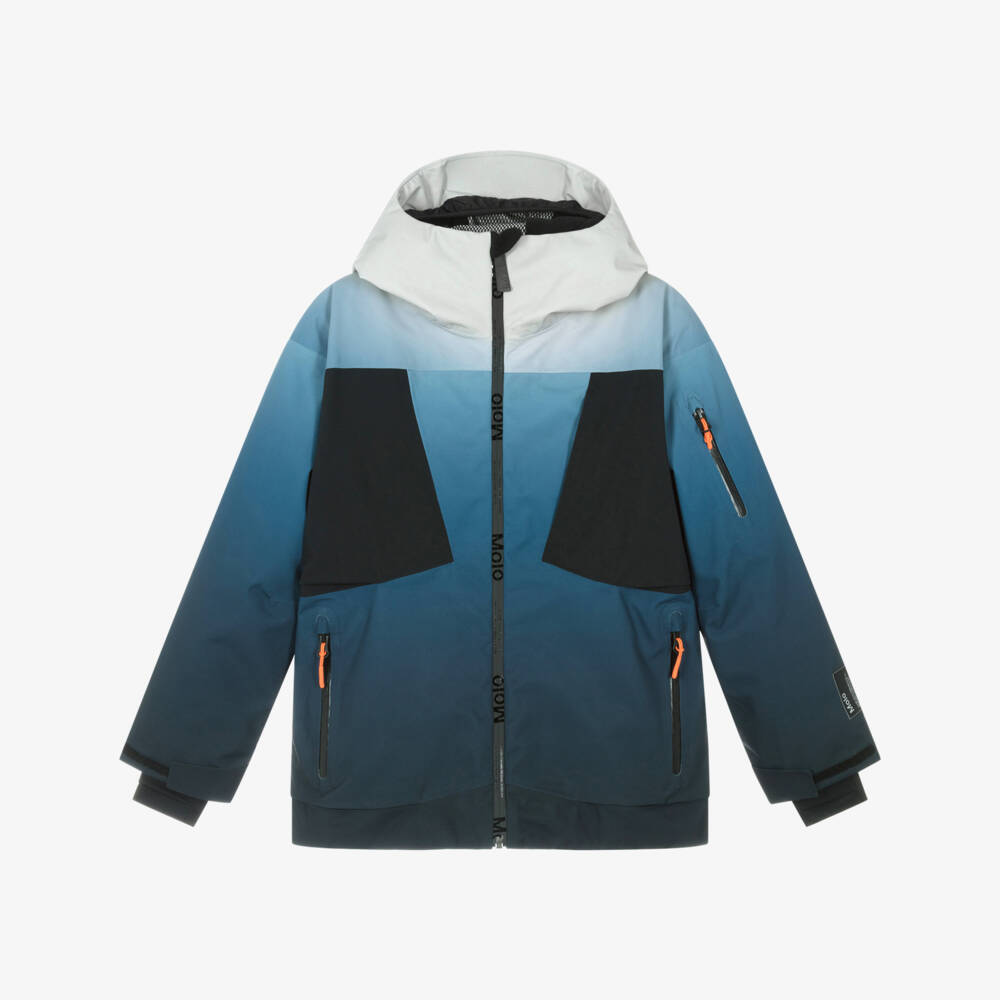 Molo-Boys Blue Ombré Technical Ski Jacket | Childrensalon