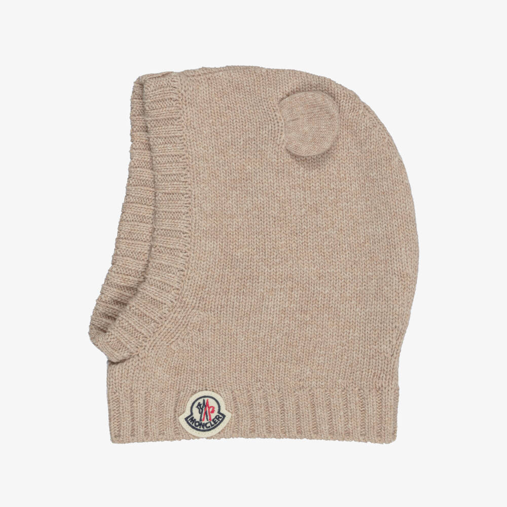 Moncler Enfant-Beige Wool & Cashmere Knitted Balaclava | Childrensalon