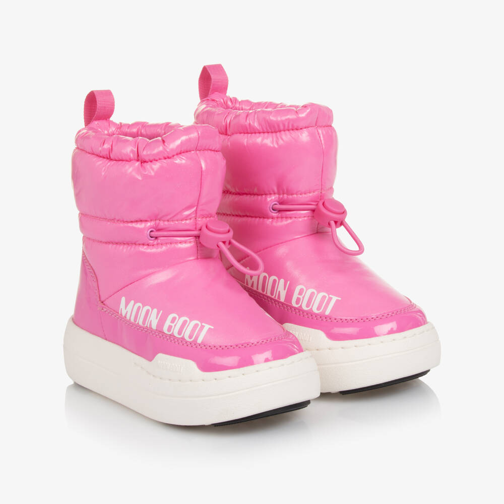Moon Boot-Girls Bright Pink Waterproof Toggle Boots | Childrensalon