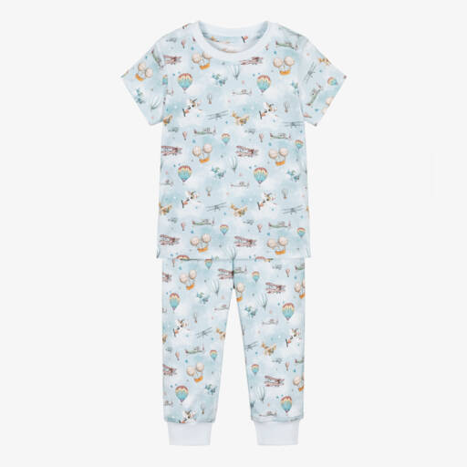 My Little Pie-Boys Blue Supima Cotton Balloon Pyjamas | Childrensalon