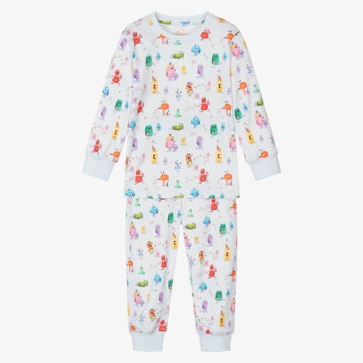 My Little Pie-Boys Blue Supima Cotton Monsters Pyjamas | Childrensalon