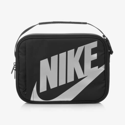 Nike-Black Swoosh Logo Lunch Bag (26cm) | Childrensalon