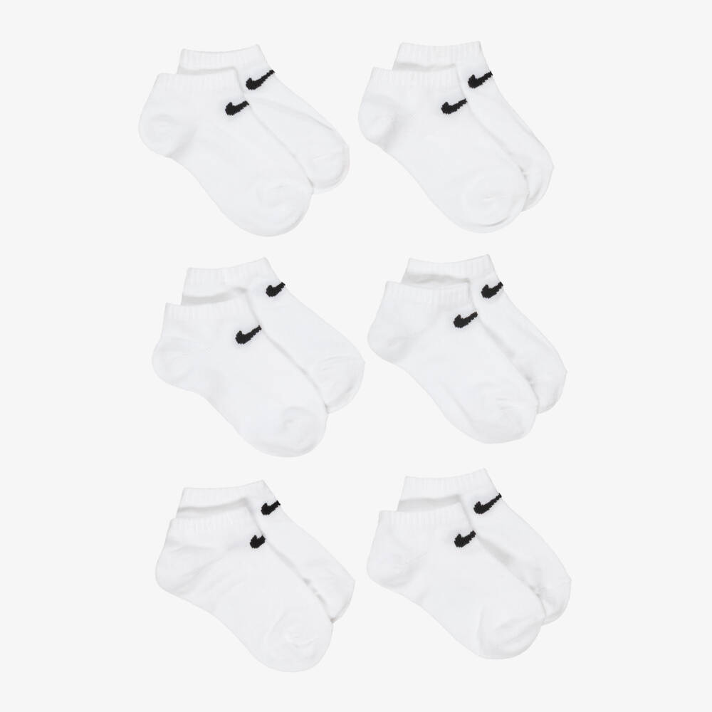 Nike-White Trainer Socks (6 Pack) | Childrensalon