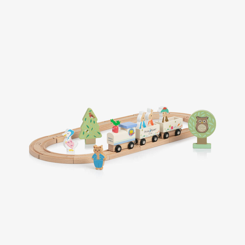 Orange Tree Toys-Peter Rabbit Wooden Train Set (56cm) | Childrensalon