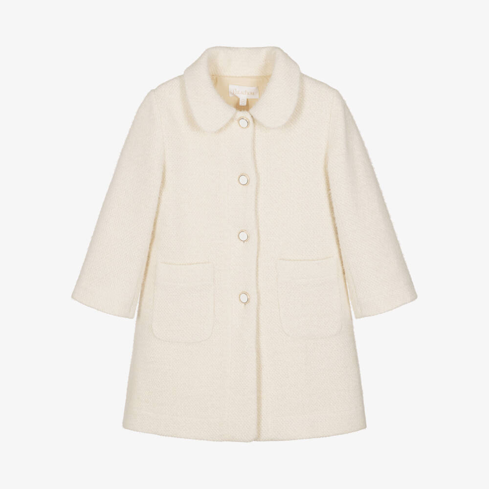 Patachou-Girls Ivory Classic Coat | Childrensalon