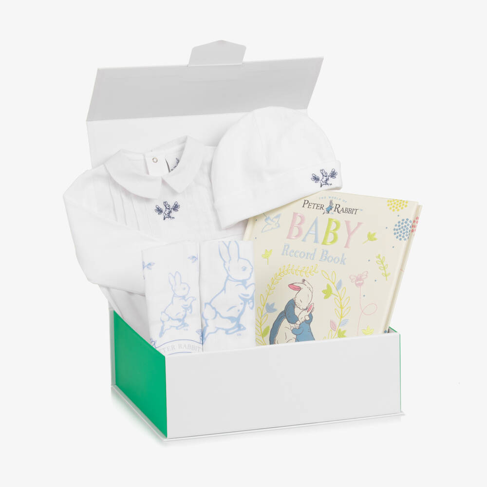 Peter Rabbit™ by Childrensalon-Babysuit Set & Baby Record Book Hamper | Childrensalon