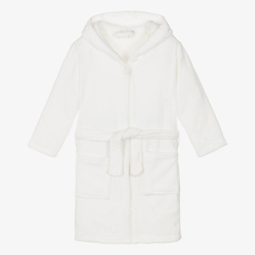 Playshoes-White Fleece Dressing Gown | Childrensalon