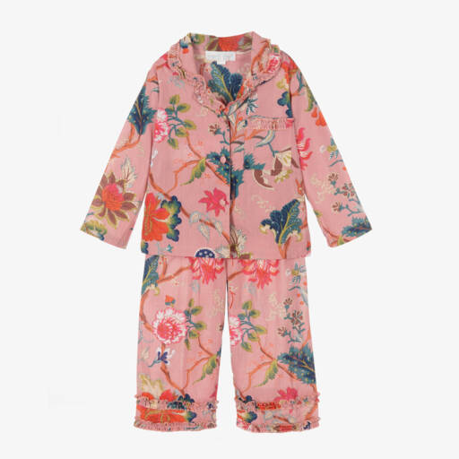 Powell Craft-Pink Exotic Floral Pyjamas | Childrensalon