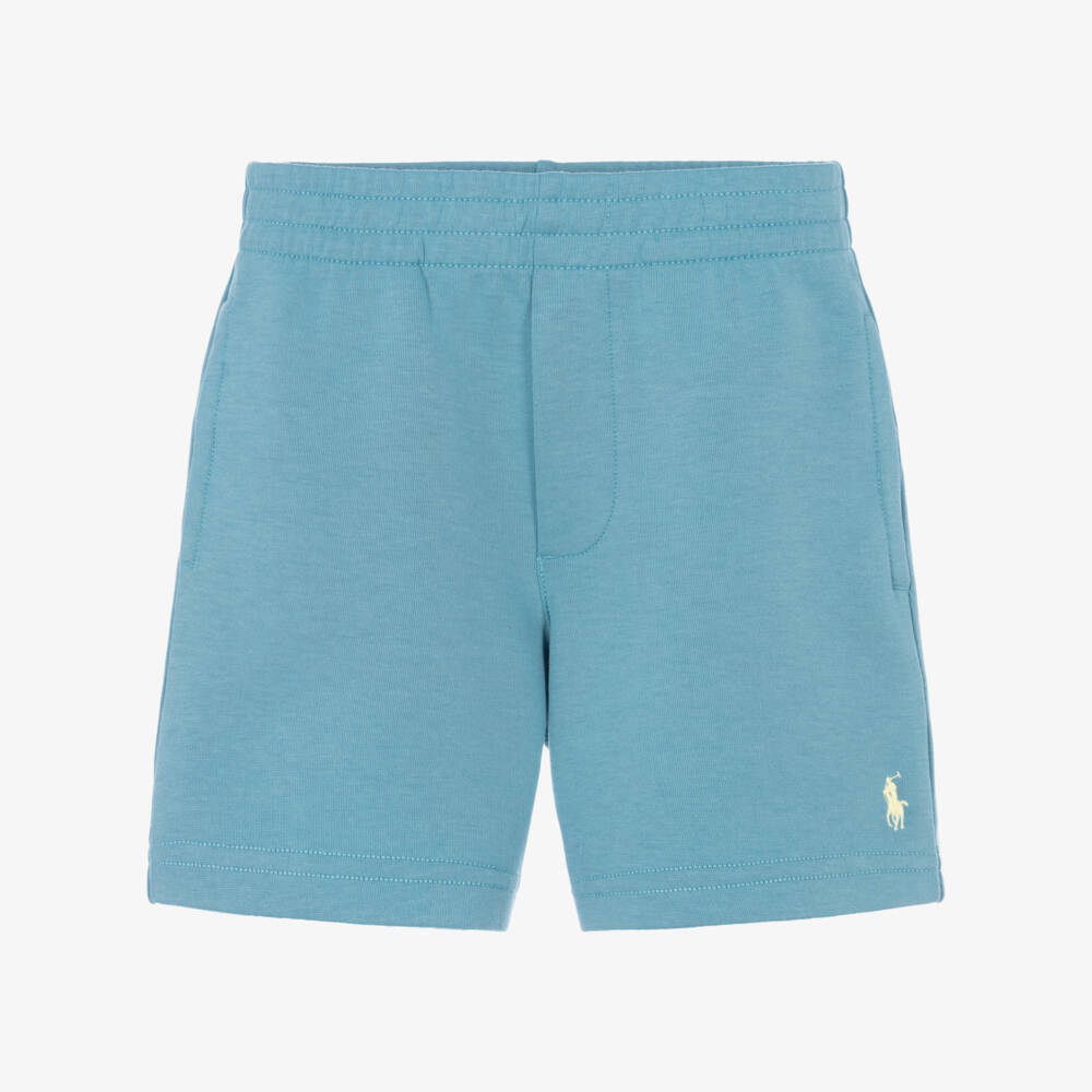 Ralph Lauren-Boys Blue Double-Knit Jersey Shorts | Childrensalon