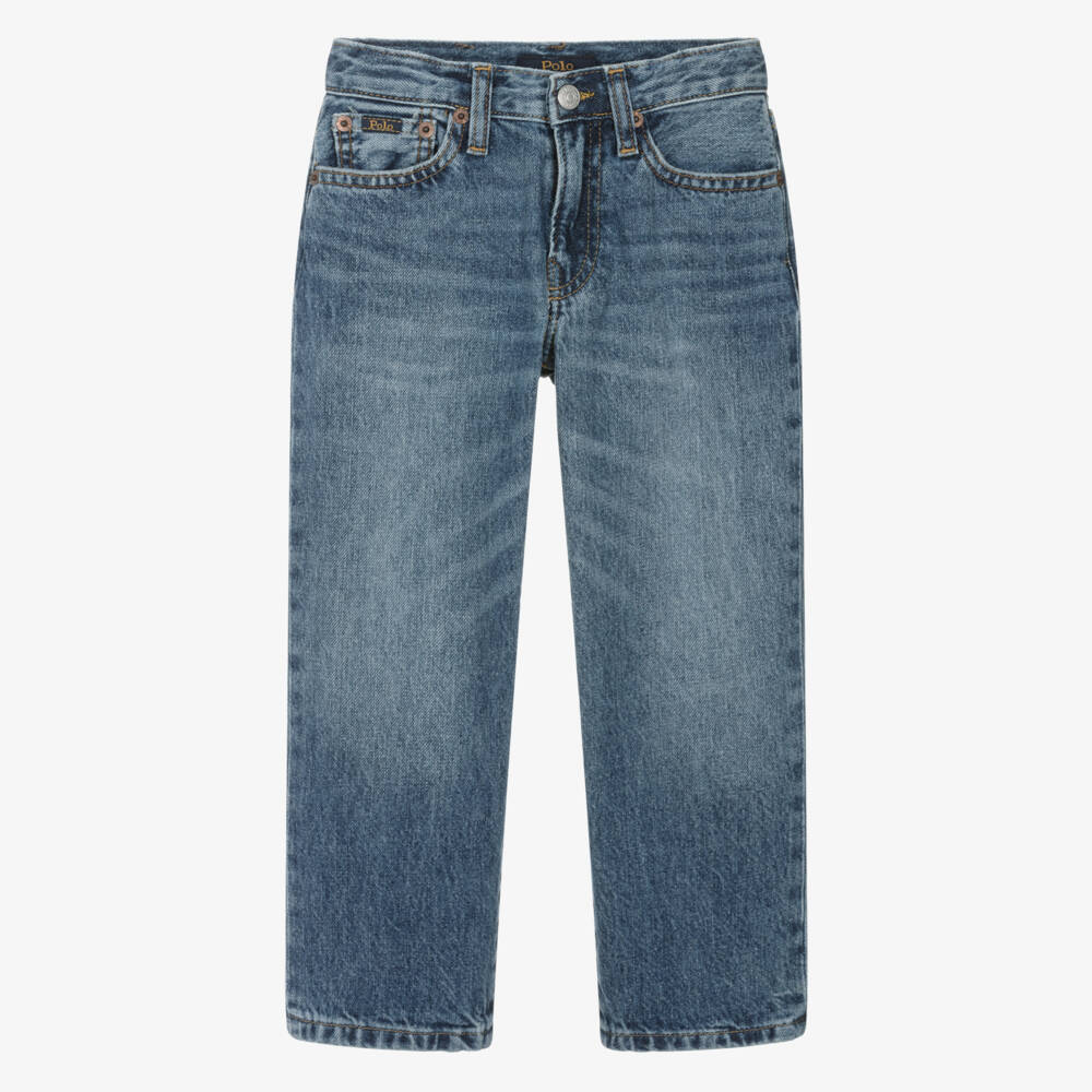 Ralph Lauren-Boys Blue Relaxed Fit Denim Jeans | Childrensalon