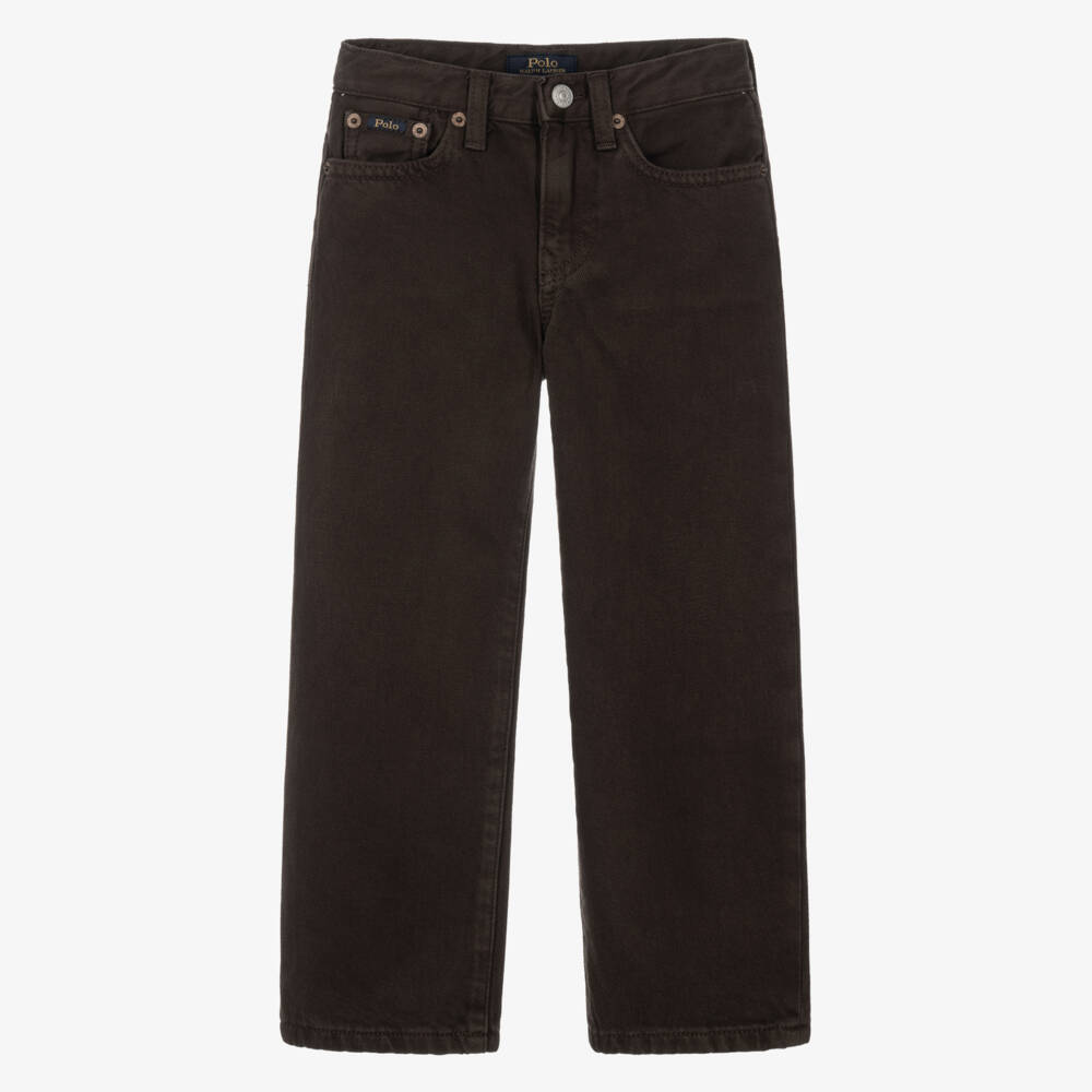 Ralph Lauren-Boys Brown Lynwood Relaxed Jeans | Childrensalon