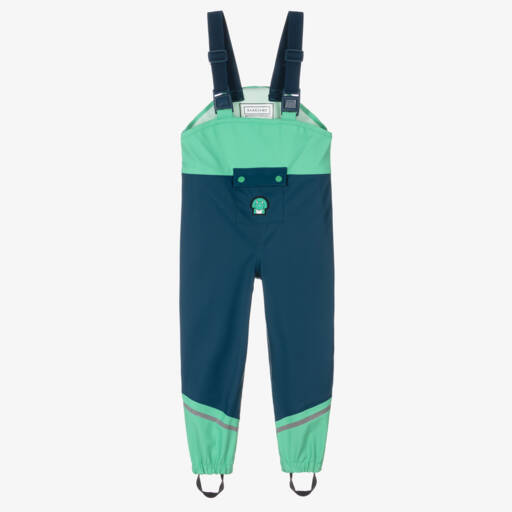 Roarsome-Green Spike The Dinosaur Rain Trousers | Childrensalon
