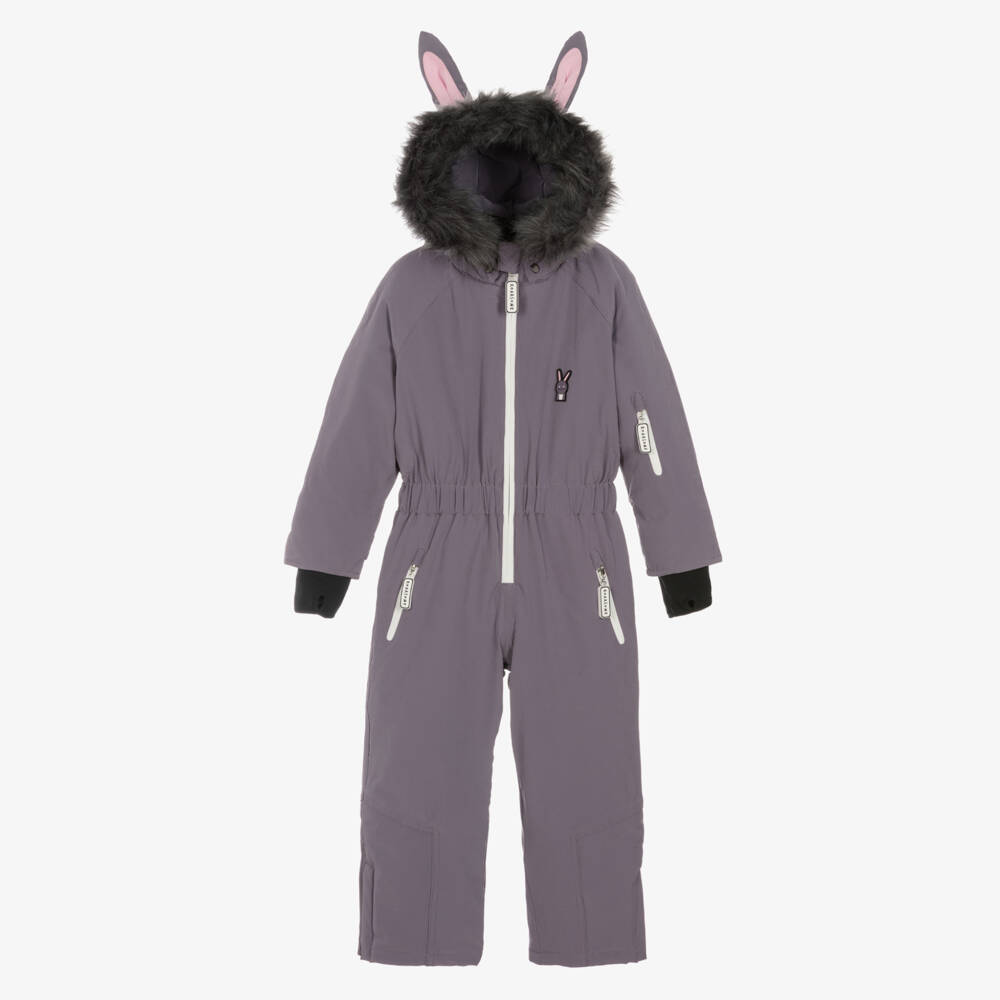Roarsome-Grey Hop The Bunny Snowsuit | Childrensalon