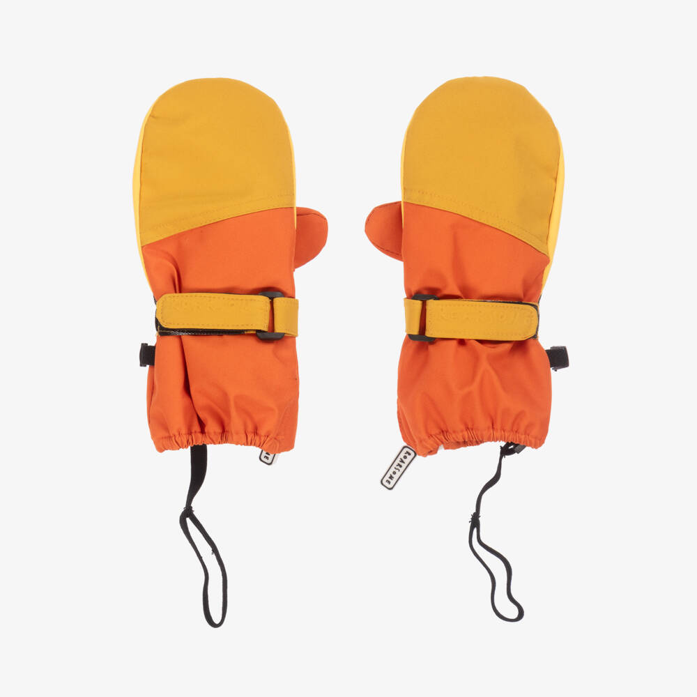 Roarsome-Orange & Yellow Ski Mittens | Childrensalon