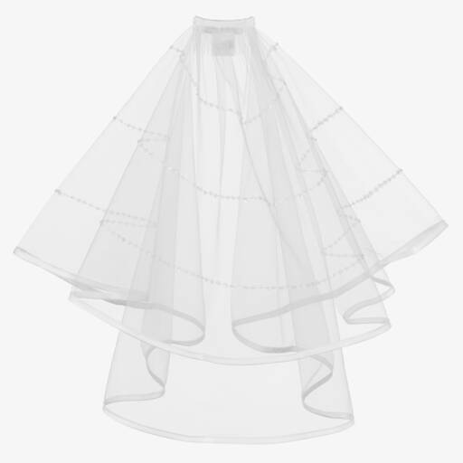 Sarah Louise-Girls White Tulle & Sequin Communion Veil | Childrensalon