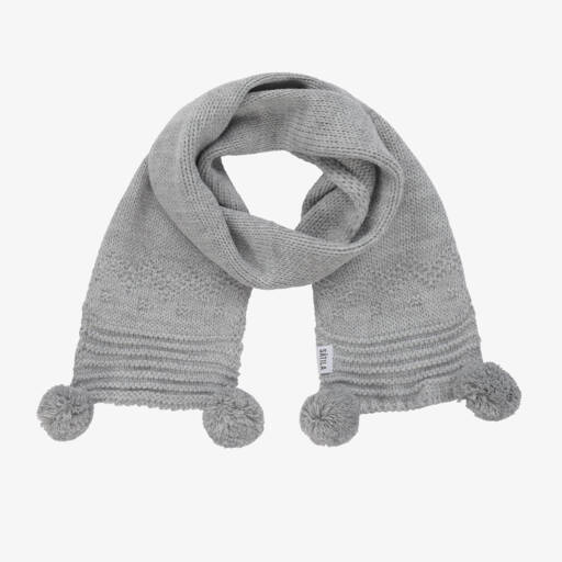 Sätila of Sweden-Grey Belle Knitted Scarf (88cm) | Childrensalon