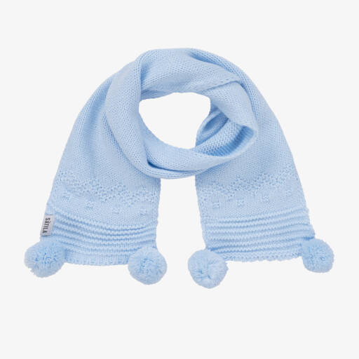 Sätila of Sweden-Pale Blue Belle Knitted Scarf (88cm) | Childrensalon