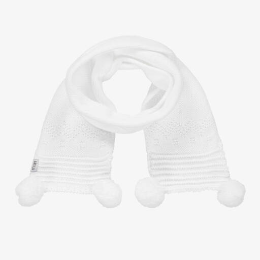 Sätila of Sweden-White Belle Knitted Scarf (88cm) | Childrensalon