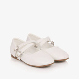Sevva-Girls Ivory Satin Dress with Bow | Childrensalon