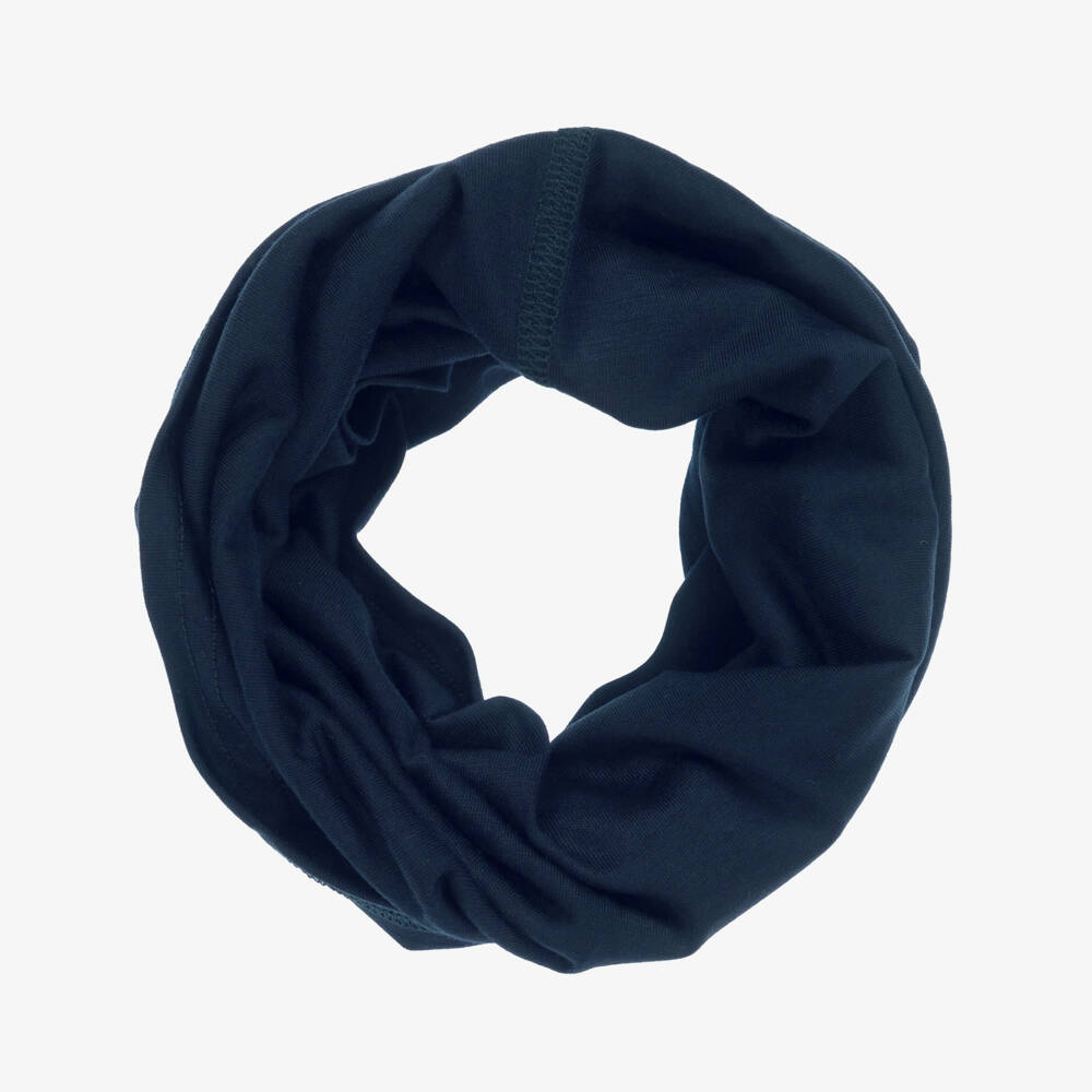 Smalls Merino-Navy Blue Merino Wool Snood | Childrensalon