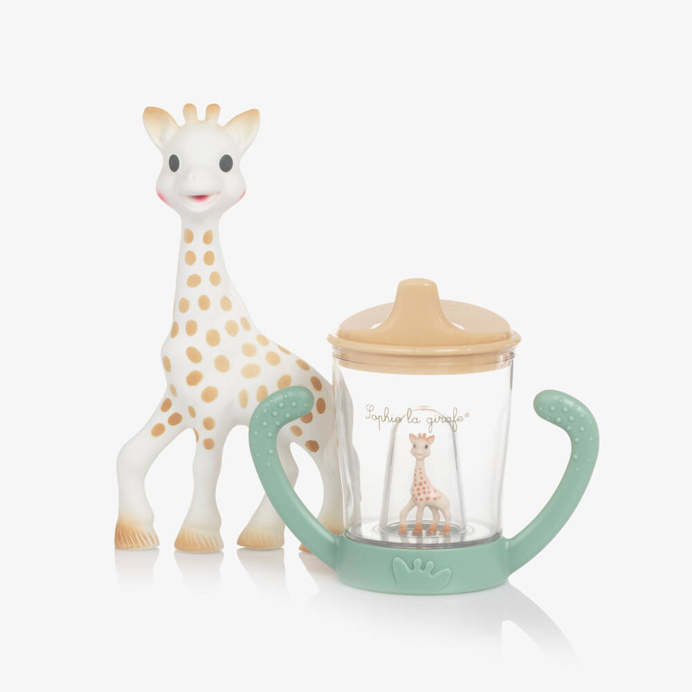 Sophie la Girafe-Sophie the Giraffe Rubber Toy & Non-Spill Cup Set | Childrensalon
