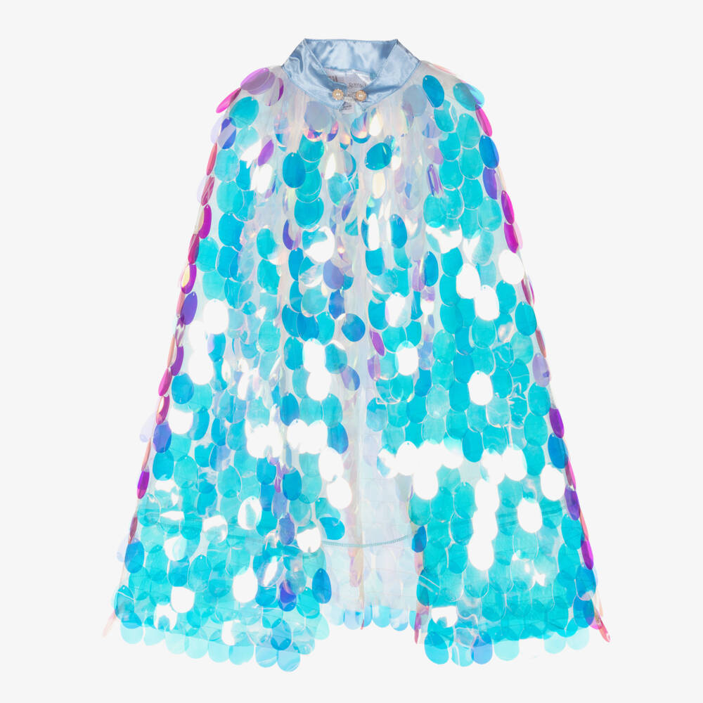 Souza-Blue Sequinned Cape Costume | Childrensalon