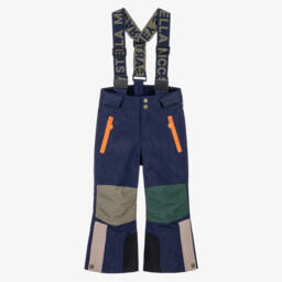 Boys Blue & Green Technical Ski Pants