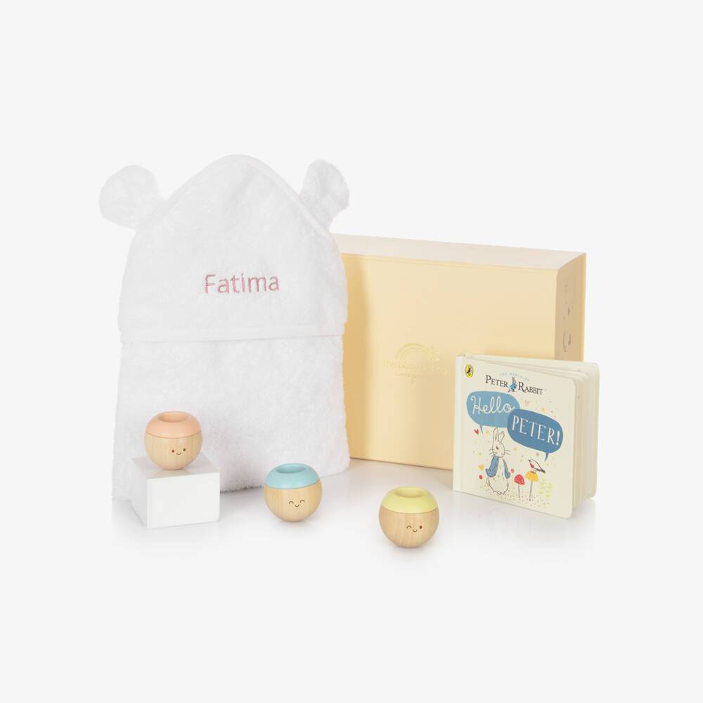 The Baby Gifting Company-Pink Playtime Tales Personalised Baby Gift Set | Childrensalon