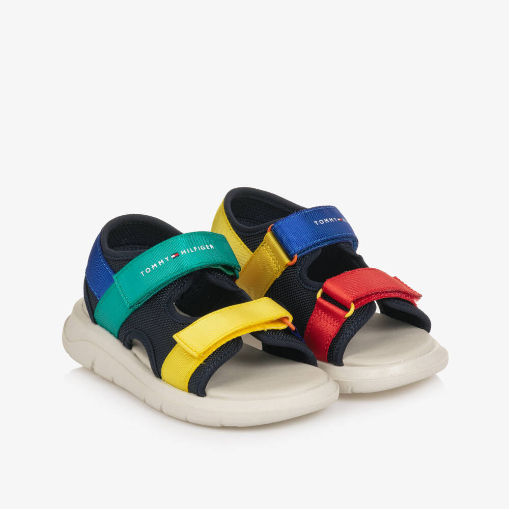 Tommy Hilfiger-Boys Multi-Colour Canvas Velcro Sandals  | Childrensalon