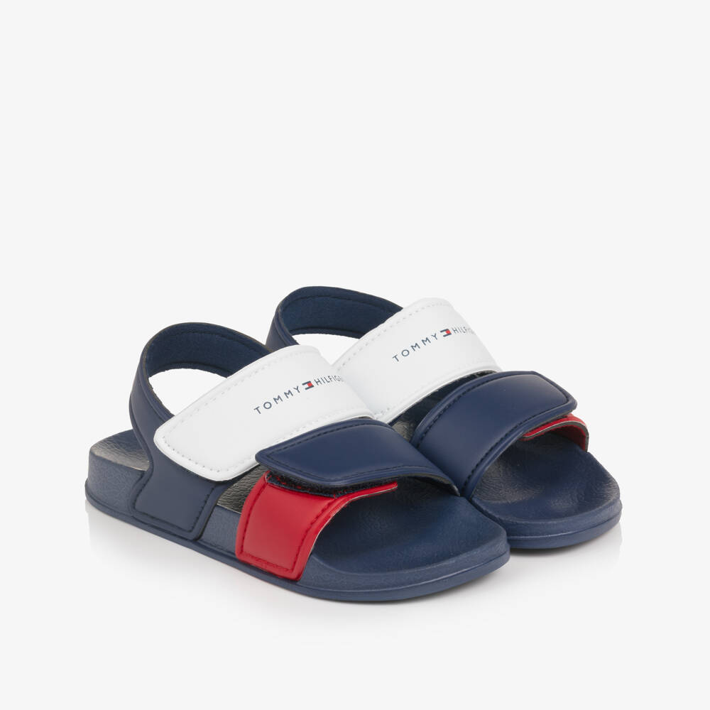 Tommy Hilfiger-Boys Tricolour Moulded Velcro Sandals | Childrensalon