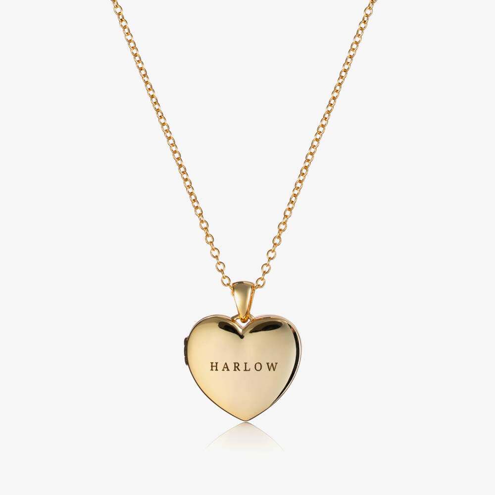 Treat Republic-Personalised Gold-Plated Locket Necklace (45cm) | Childrensalon