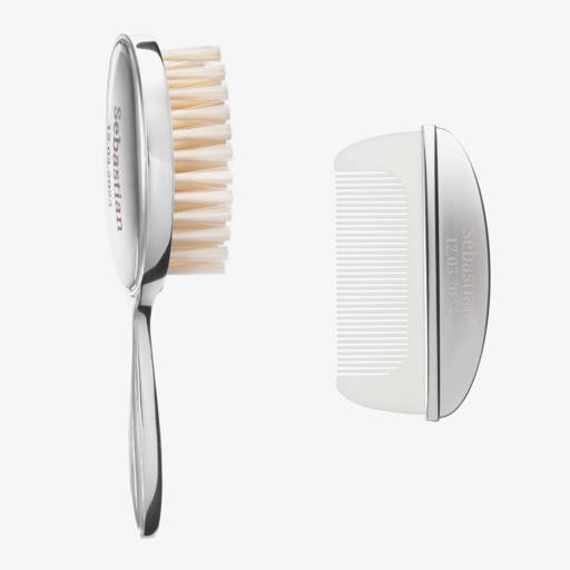 Treat Republic-Personalised Silver Hairbrush & Comb Keepsake  | Childrensalon