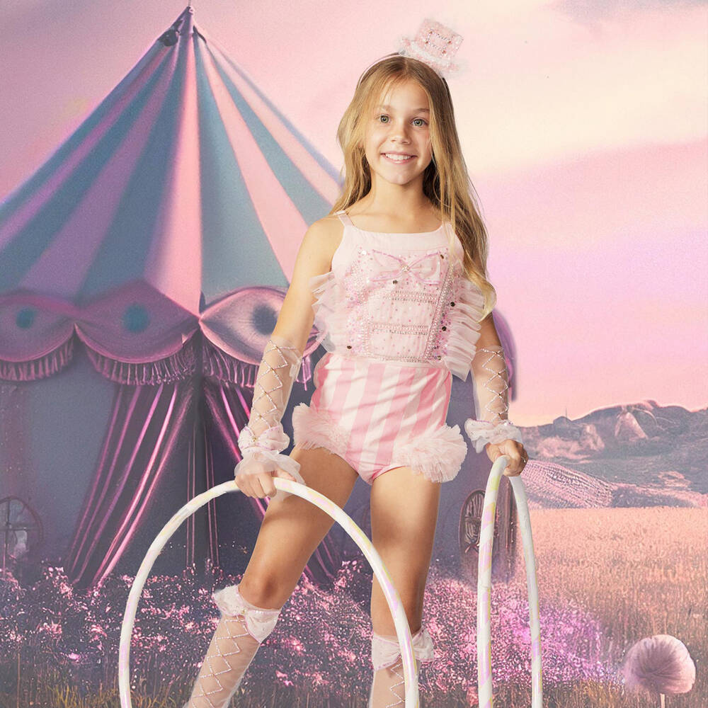 Tutu du Monde-Girls Pink Circus Costume Bodysuit | Childrensalon