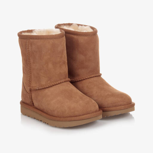 UGG-Chestnut Brown Classic II Suede Leather Boots | Childrensalon